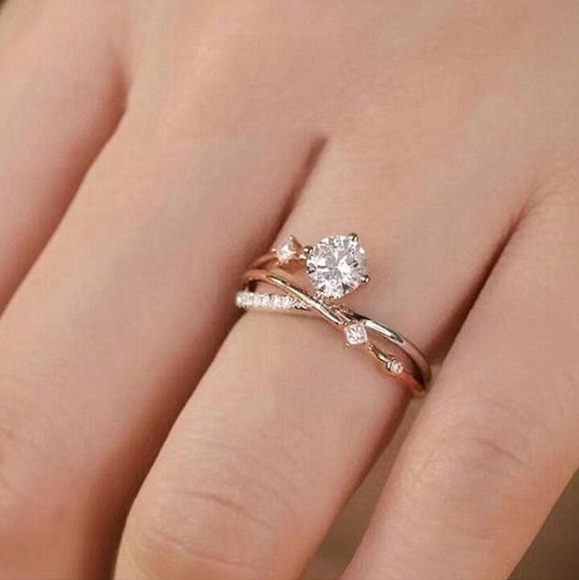 Adjustable Cosmic Trail Planet Women's Zircon Rhinestone Wedding Rings. - Picture 4 of 4